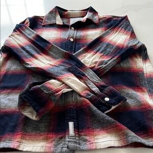 Hollister Red and Blue Plaid Casual Shirt
